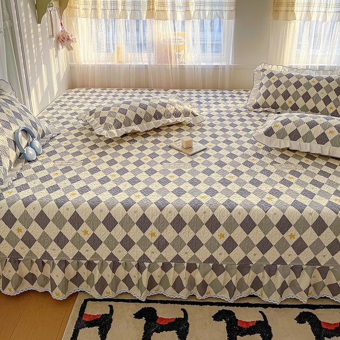 羽爱 2025全棉印花A类榻榻米床盖菱形世界