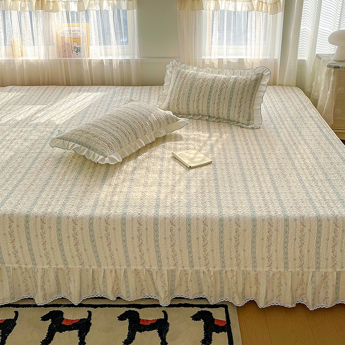 91家纺网 家纺一手货源 找家纺 羽爱 2025全棉印花A类榻榻米床盖轻悠花梦