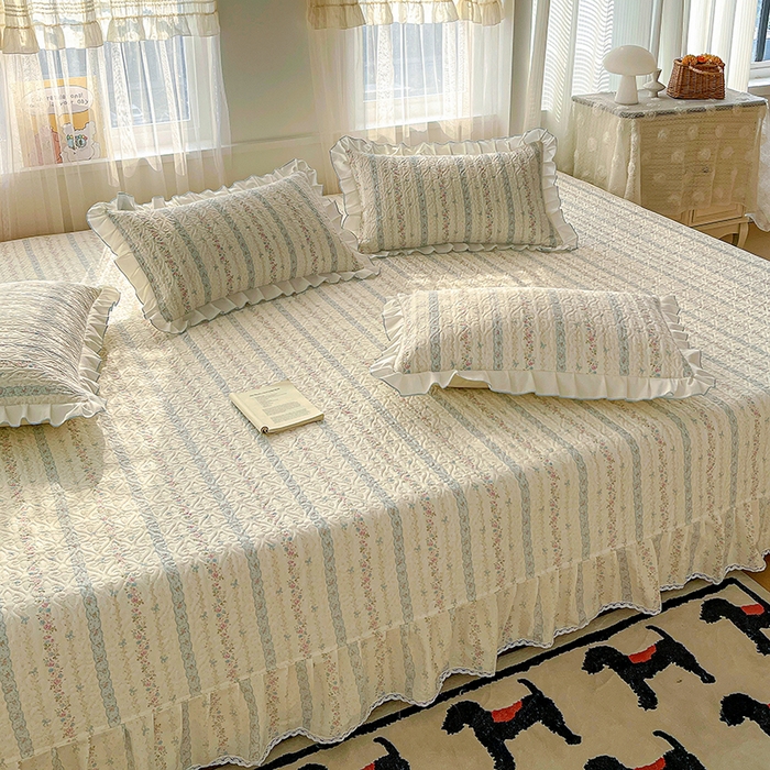 91家纺网 家纺一手货源 找家纺 羽爱 2025全棉印花A类榻榻米床盖轻悠花梦