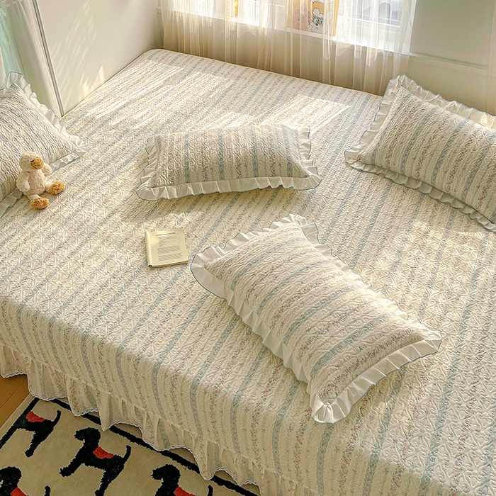 91家纺网 家纺一手货源 找家纺 羽爱 2025全棉印花A类榻榻米床盖轻悠花梦