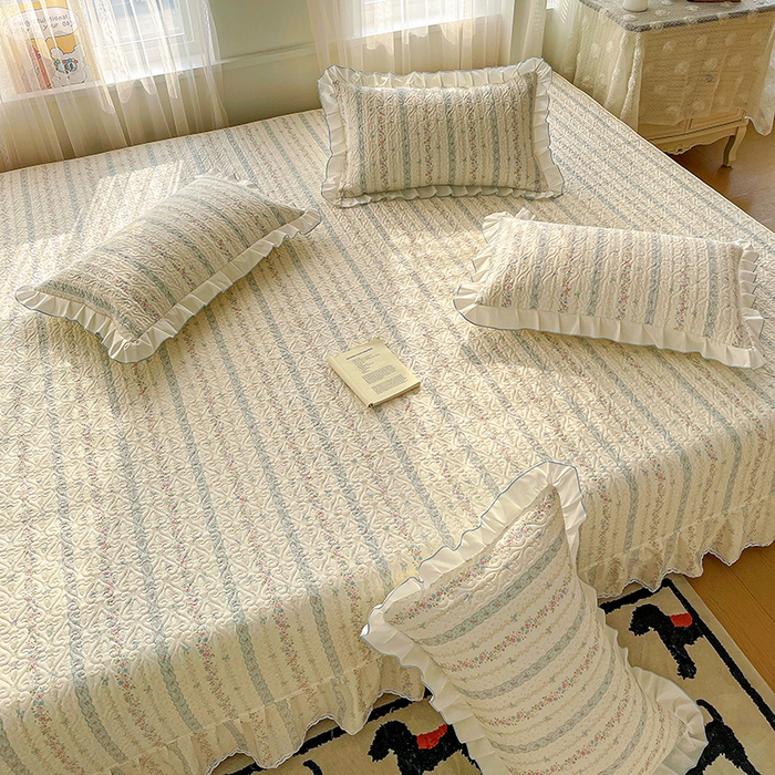 91家纺网 家纺一手货源 找家纺 羽爱 2025全棉印花A类榻榻米床盖轻悠花梦