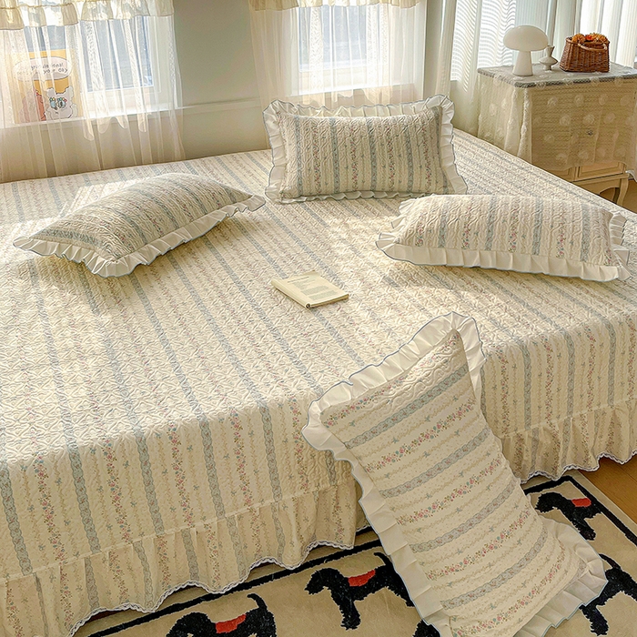 91家纺网 家纺一手货源 找家纺 羽爱 2025全棉印花A类榻榻米床盖轻悠花梦