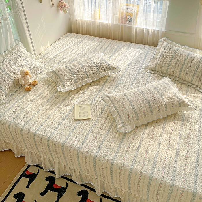 91家纺网 家纺一手货源 找家纺 羽爱 2025全棉印花A类榻榻米床盖轻悠花梦