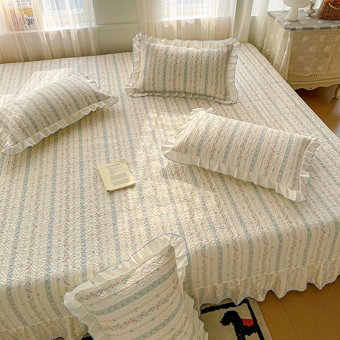 91家纺网 家纺一手货源 找家纺 羽爱 2025全棉印花A类榻榻米床盖轻悠花梦