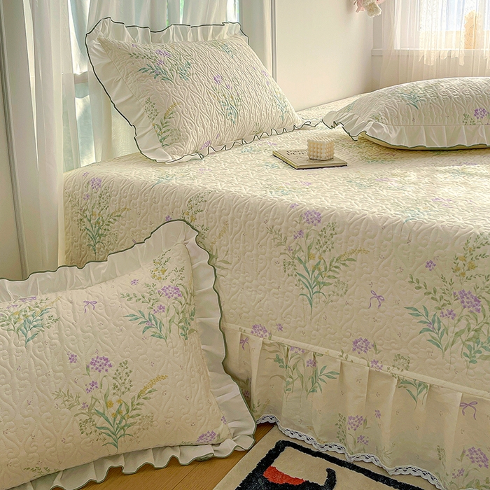 91家纺网 家纺一手货源 找家纺 羽爱 2025全棉印花A类榻榻米床盖田静