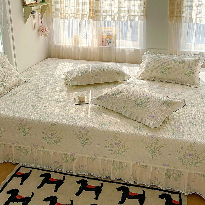 91家纺网 家纺一手货源 找家纺 羽爱 2025全棉印花A类榻榻米床盖田静