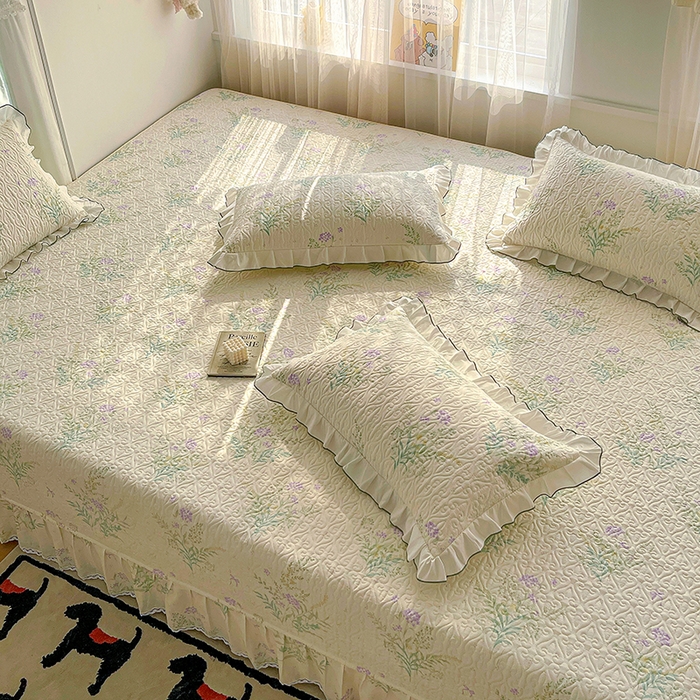 91家纺网 家纺一手货源 找家纺 羽爱 2025全棉印花A类榻榻米床盖田静