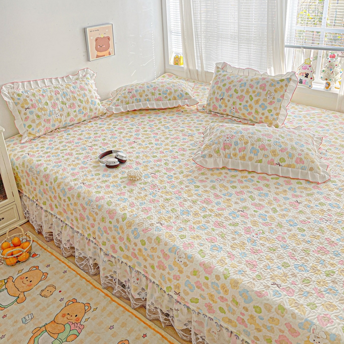 91家纺网 家纺一手货源 找家纺 羽爱 2025全棉印花A类榻榻米床盖童年乐趣