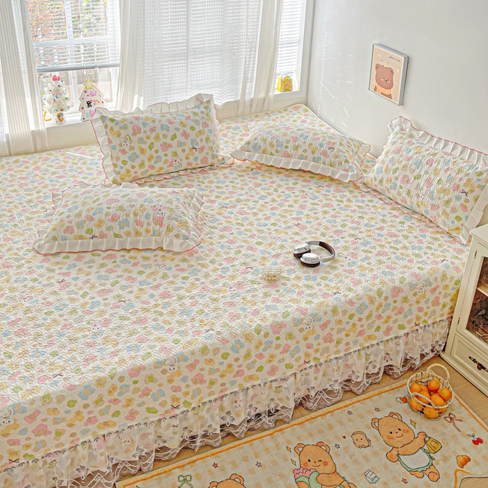 91家纺网 家纺一手货源 找家纺 羽爱 2025全棉印花A类榻榻米床盖童年乐趣