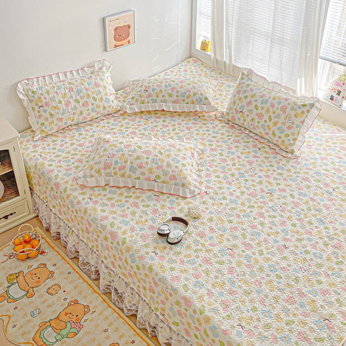 91家纺网 家纺一手货源 找家纺 羽爱 2025全棉印花A类榻榻米床盖童年乐趣