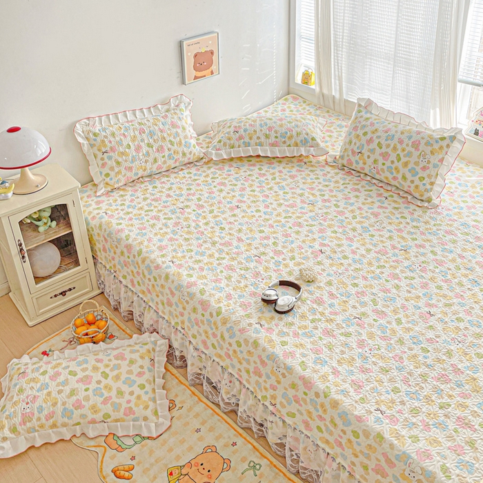 91家纺网 家纺一手货源 找家纺 羽爱 2025全棉印花A类榻榻米床盖童年乐趣