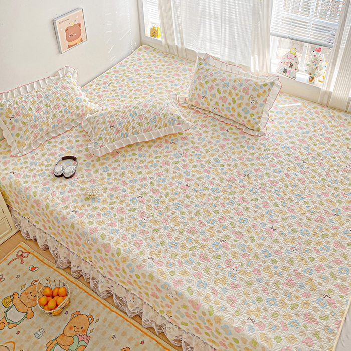 91家纺网 家纺一手货源 找家纺 羽爱 2025全棉印花A类榻榻米床盖童年乐趣