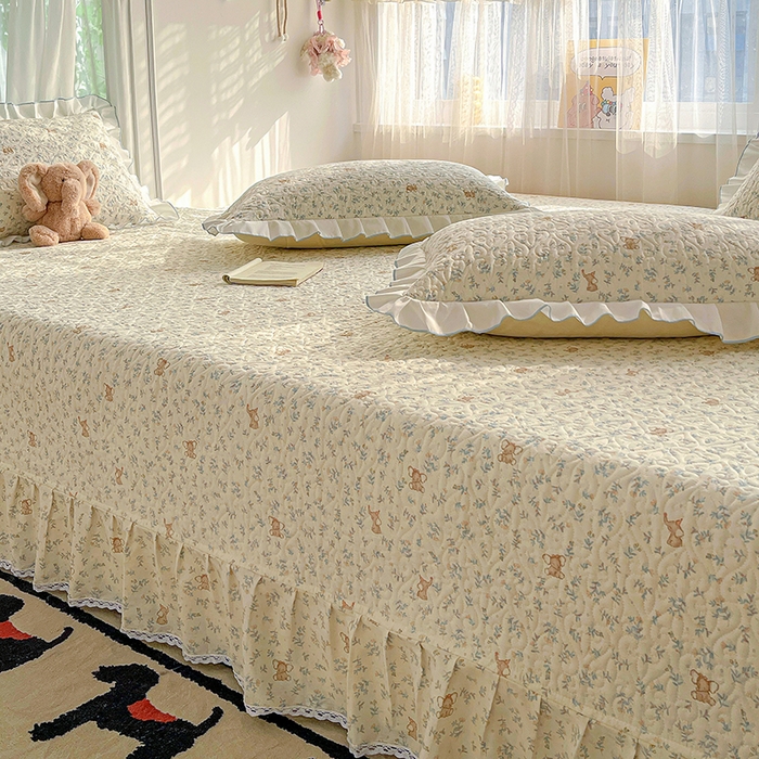 91家纺网 家纺一手货源 找家纺 羽爱 2025全棉印花A类榻榻米床盖小飞象