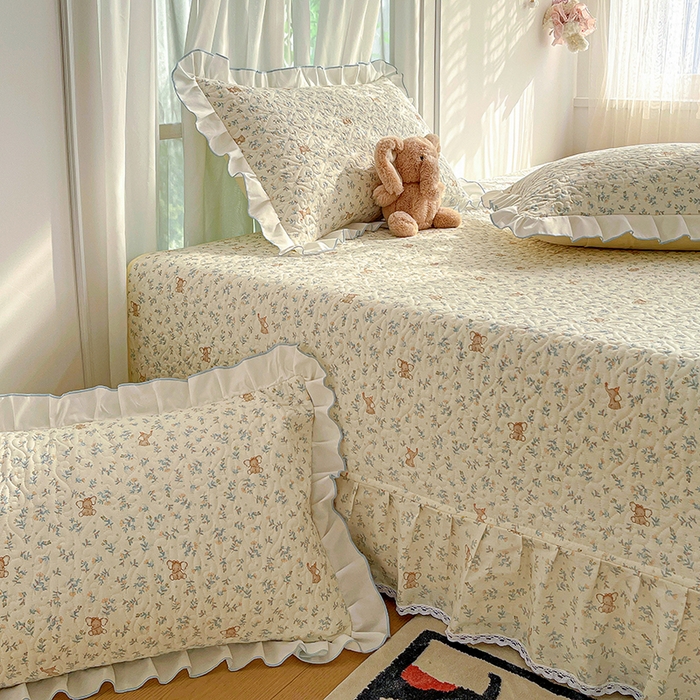 91家纺网 家纺一手货源 找家纺 羽爱 2025全棉印花A类榻榻米床盖小飞象