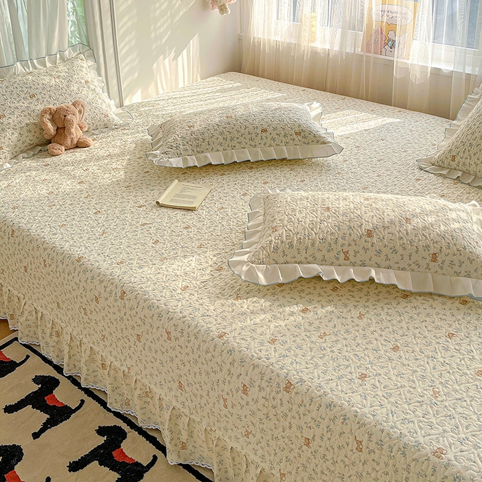 91家纺网 家纺一手货源 找家纺 羽爱 2025全棉印花A类榻榻米床盖小飞象