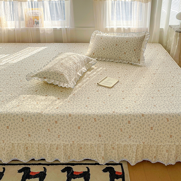 91家纺网 家纺一手货源 找家纺 羽爱 2025全棉印花A类榻榻米床盖小飞象