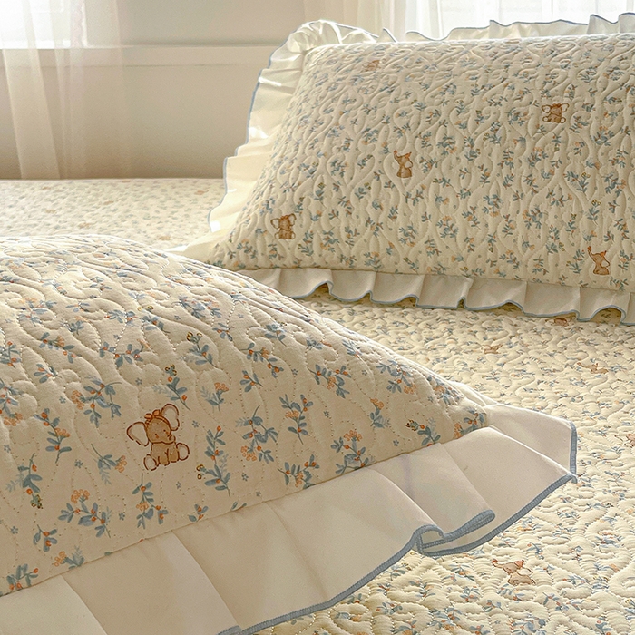 91家纺网 家纺一手货源 找家纺 羽爱 2025全棉印花A类榻榻米床盖小飞象