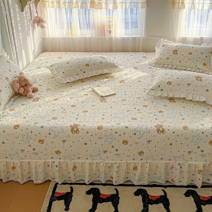 羽爱 2025全棉印花A类榻榻米床盖星星熊