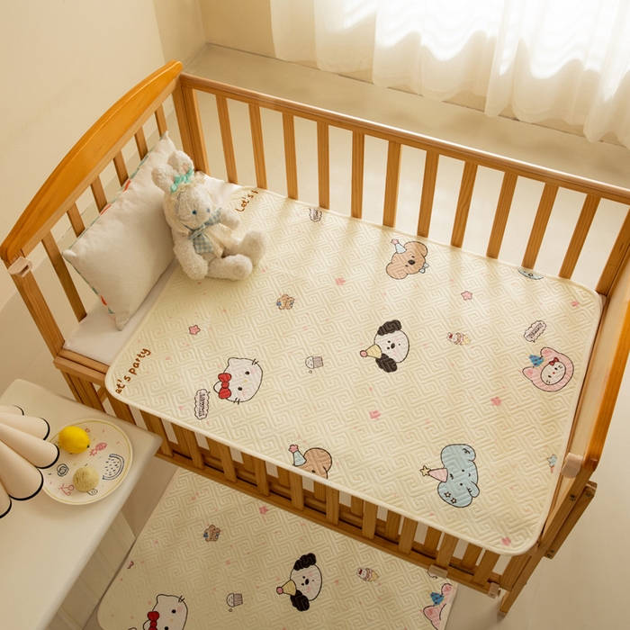 91家纺网 家纺一手货源 找家纺 （总）美达家纺 2025新款A类全棉夹棉防水床垫儿童隔尿垫婴儿床防水防滑姨妈护理垫【可定制】