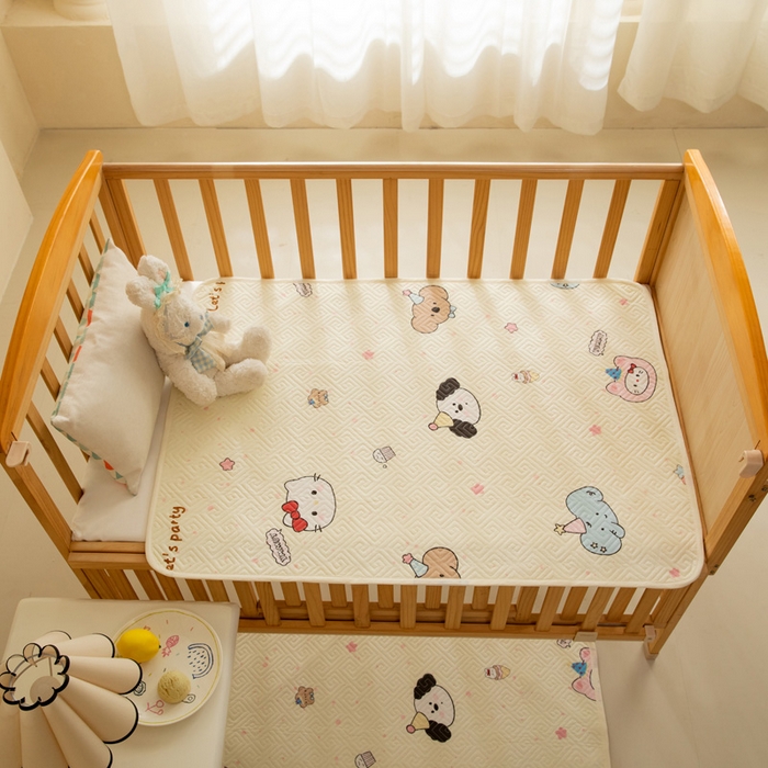 91家纺网 家纺一手货源 找家纺 （总）美达家纺 2025新款A类全棉夹棉防水床垫儿童隔尿垫婴儿床防水防滑姨妈护理垫【可定制】