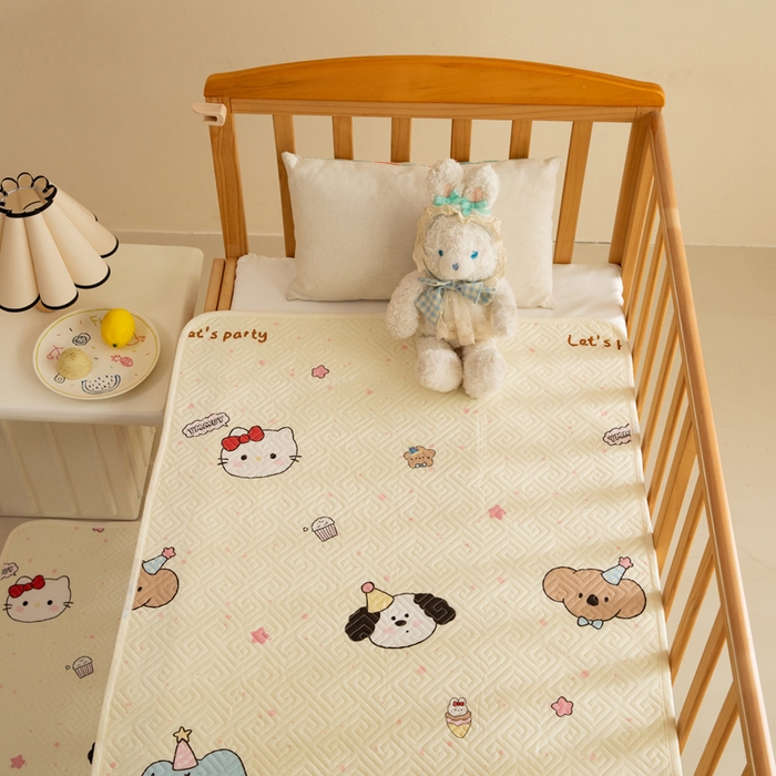 91家纺网 家纺一手货源 找家纺 （总）美达家纺 2025新款A类全棉夹棉防水床垫儿童隔尿垫婴儿床防水防滑姨妈护理垫【可定制】