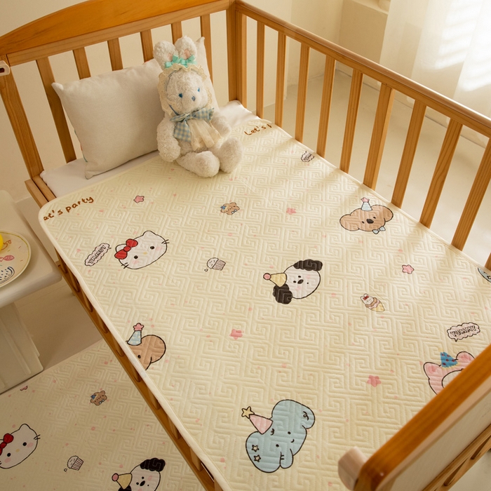 91家纺网 家纺一手货源 找家纺 （总）美达家纺 2025新款A类全棉夹棉防水床垫儿童隔尿垫婴儿床防水防滑姨妈护理垫【可定制】