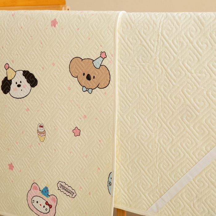 91家纺网 家纺一手货源 找家纺 （总）美达家纺 2025新款A类全棉夹棉防水床垫儿童隔尿垫婴儿床防水防滑姨妈护理垫【可定制】