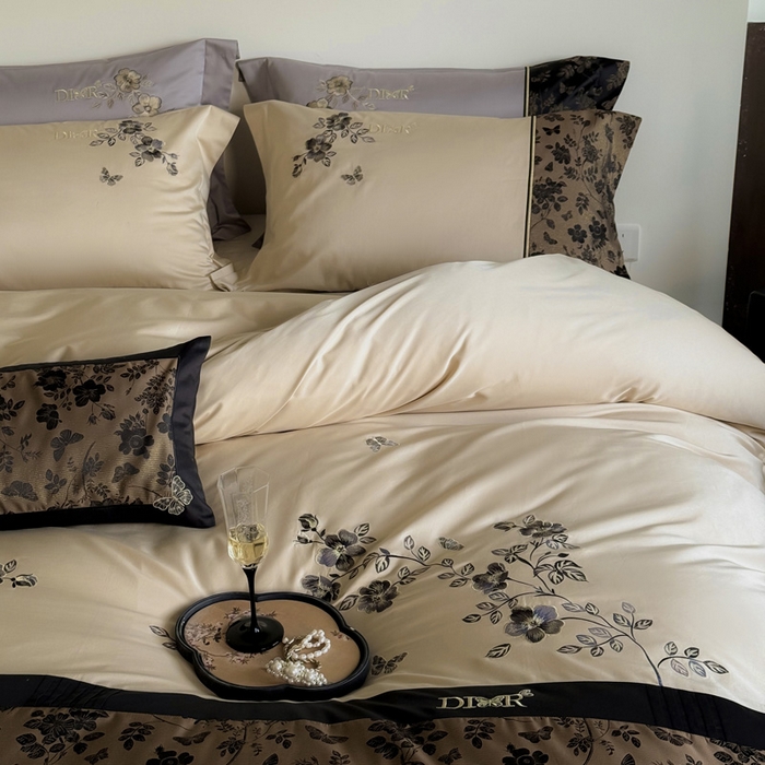 91家纺网 家纺一手货源 找家纺 （总）咏绒家纺工厂店 2025新款高精密提花100支PRO长绒棉纯棉四件套-伊莎贝尔系列