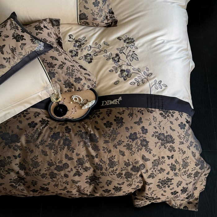 91家纺网 家纺一手货源 找家纺 （总）咏绒家纺工厂店 2025新款高精密提花100支PRO长绒棉纯棉四件套-伊莎贝尔系列