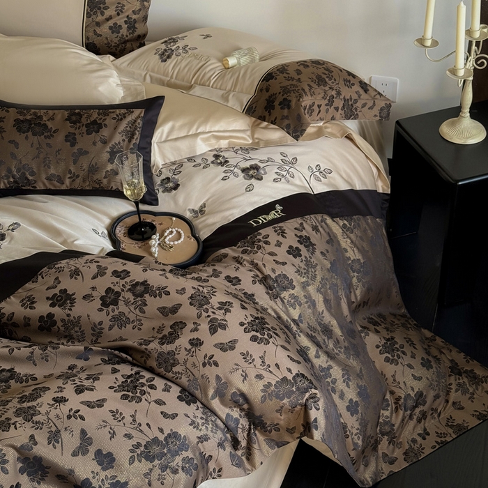 91家纺网 家纺一手货源 找家纺 （总）咏绒家纺工厂店 2025新款高精密提花100支PRO长绒棉纯棉四件套-伊莎贝尔系列