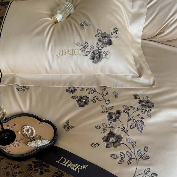 91家纺网 家纺一手货源 找家纺 咏绒家纺工厂店 2025新款高精密提花100支PRO长绒棉纯棉四件套-伊莎贝尔系列 伊莎贝尔-奶茶棕