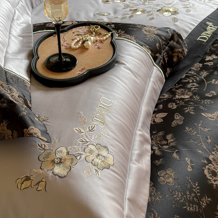 91家纺网 家纺一手货源 找家纺 咏绒家纺工厂店 2025新款高精密提花100支PRO长绒棉纯棉四件套-伊莎贝尔系列 伊莎贝尔-气质灰