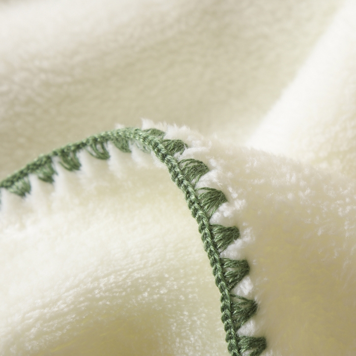 91家纺网 家纺一手货源 找家纺 （总）咏绒家纺工厂店 2025新款高克重双面婴儿绒刺绣款多功能盖毯贝壳绣毛毯