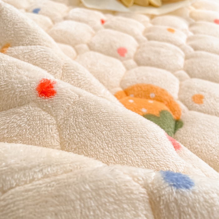 91家纺网 家纺一手货源 找家纺 （总）女子家纺 2025新款牛奶绒夹棉加厚床垫床褥