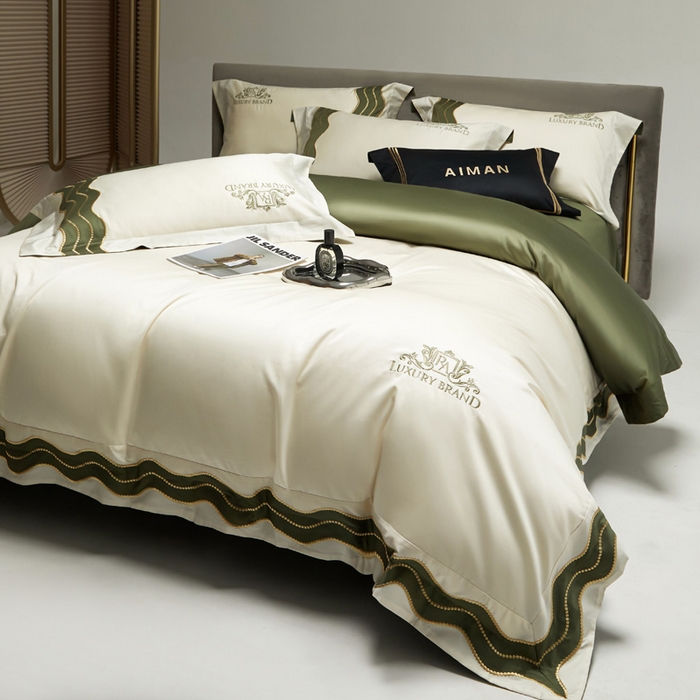 91家纺网 家纺一手货源 找家纺 咏绒家纺工厂店 2025新款100支澳棉纯棉CR工艺极简轻奢刺绣四件套-卡佩拉系列 卡佩拉-奶昔白