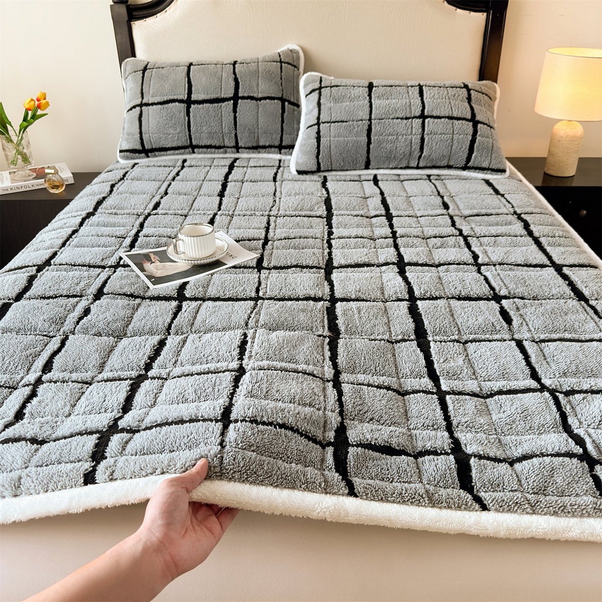 91家纺网 家纺一手货源 找家纺 （总）天之澜家纺 2025新款A类舒棉绒提花夹棉加厚床褥垫