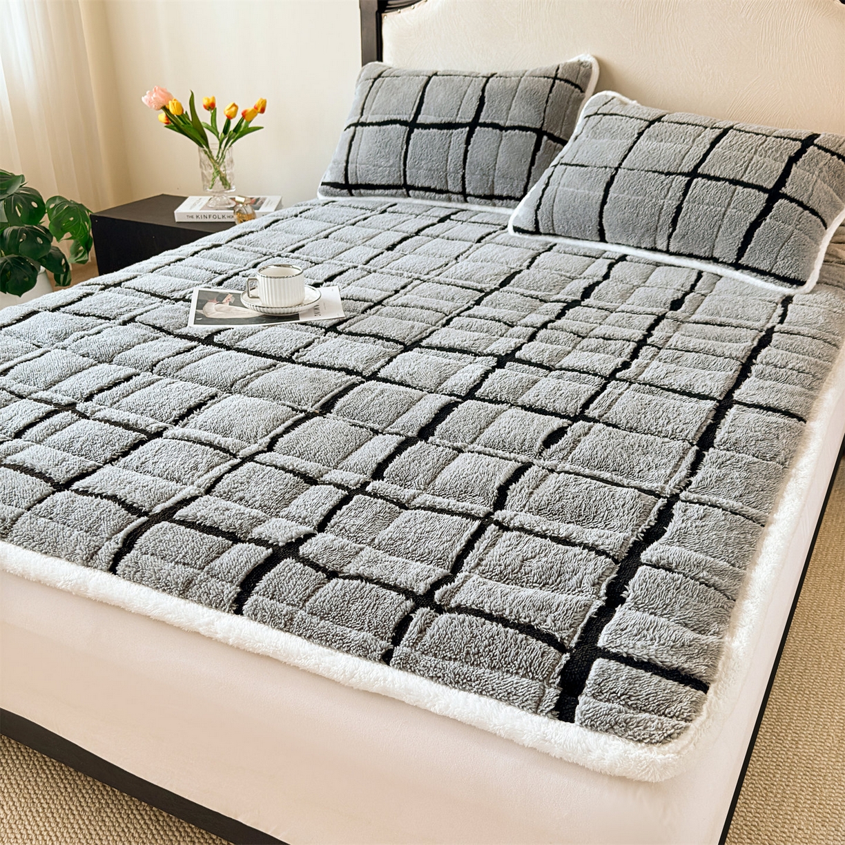 91家纺网 家纺一手货源 找家纺 （总）天之澜家纺 2025新款A类舒棉绒提花夹棉加厚床褥垫