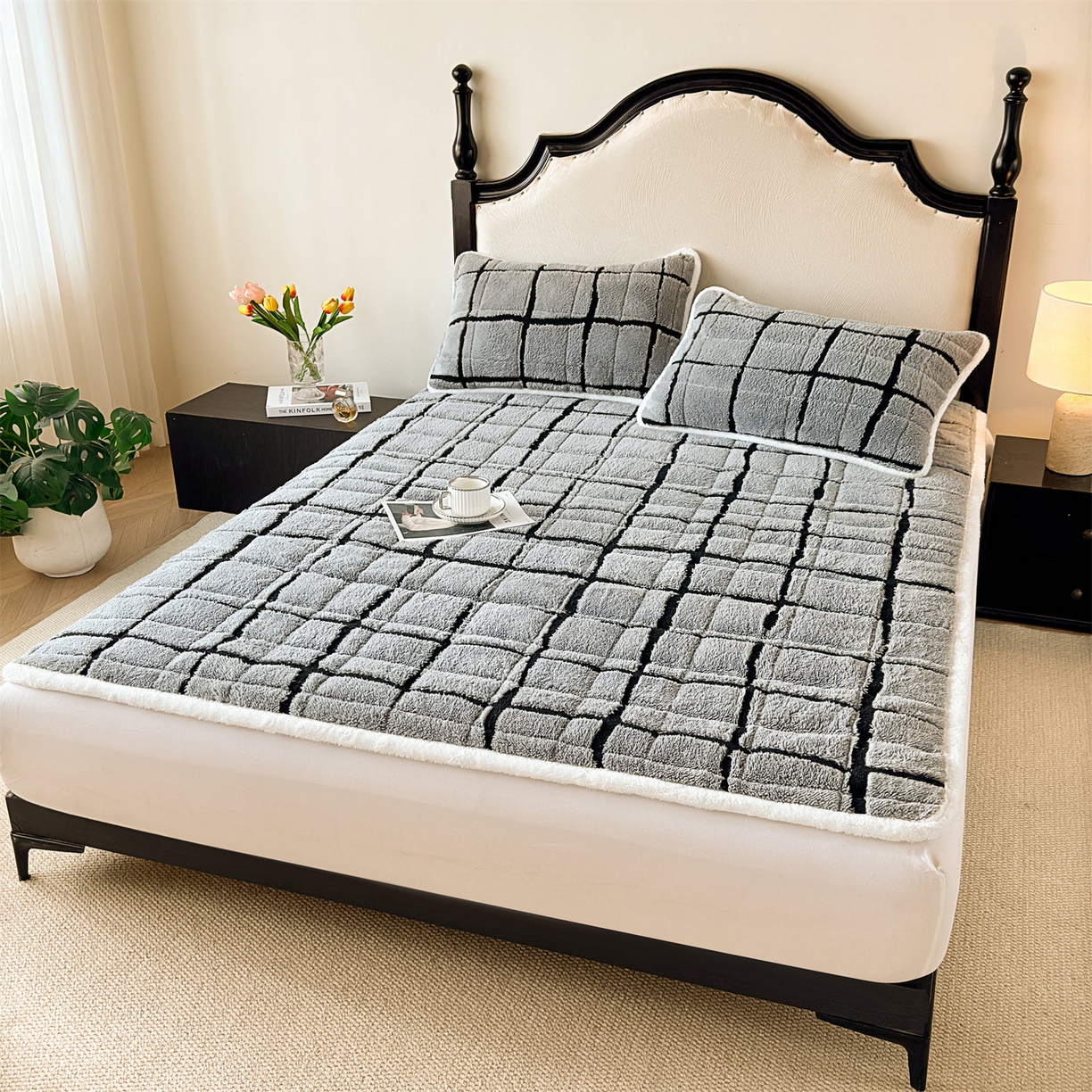 91家纺网 家纺一手货源 找家纺 （总）天之澜家纺 2025新款A类舒棉绒提花夹棉加厚床褥垫