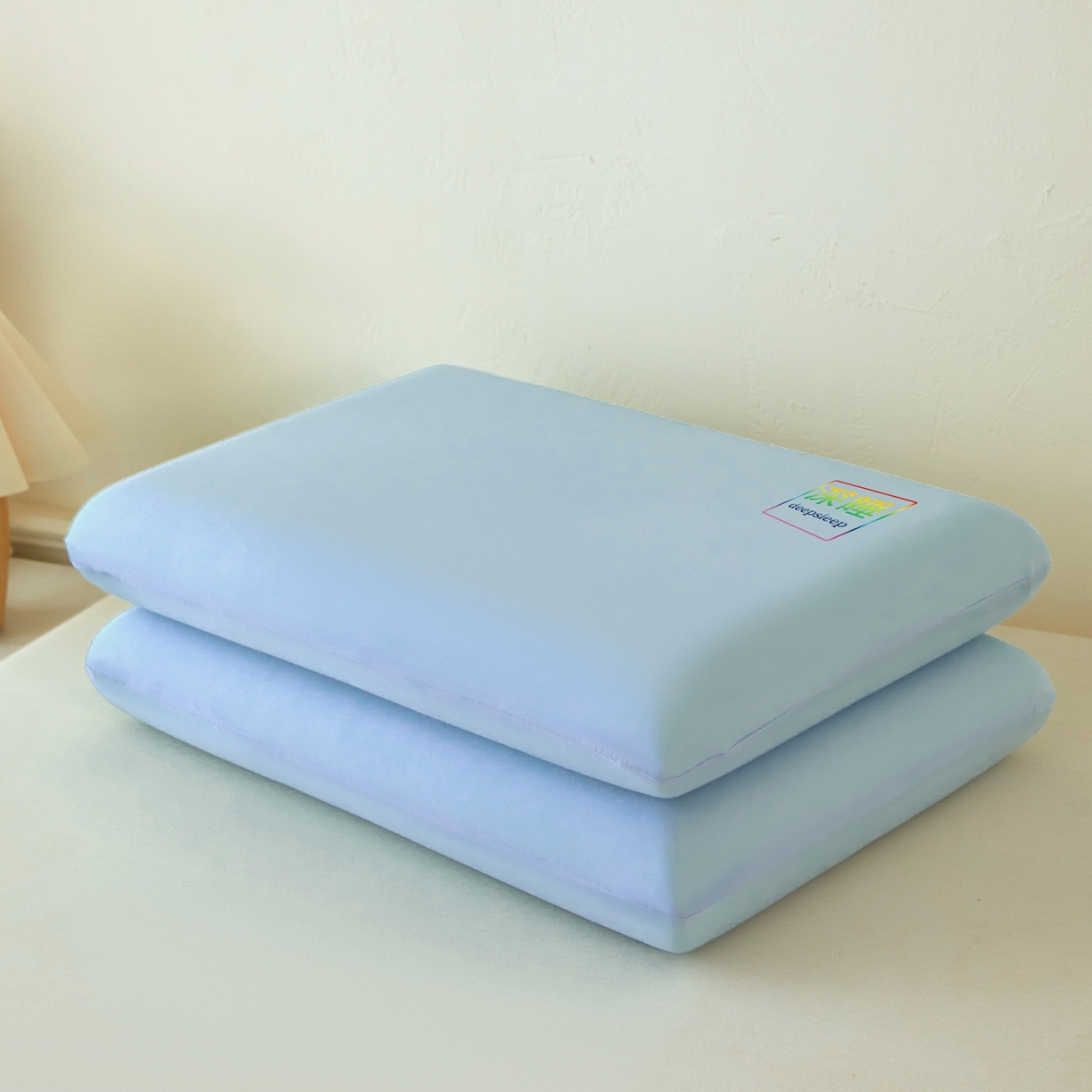 91家纺网 家纺一手货源 找家纺 纳斯顿家纺 2025新款生物基面包枕枕头枕芯 生物基面包枕-蓝色