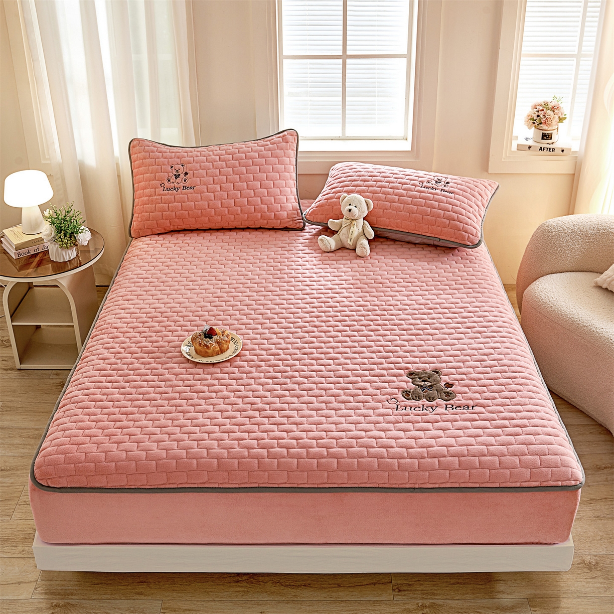 91家纺网 家纺一手货源 找家纺 （总）天之澜 2024新款植物羊绒简约斜纹磨毛四件套