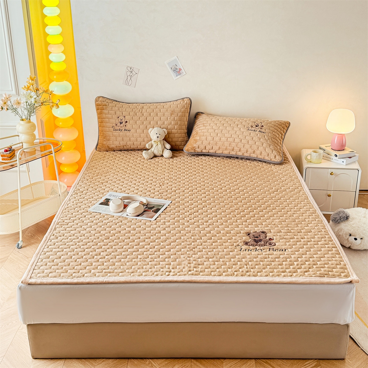 91家纺网 家纺一手货源 找家纺 （总）天之澜 2024新款植物羊绒简约斜纹磨毛四件套