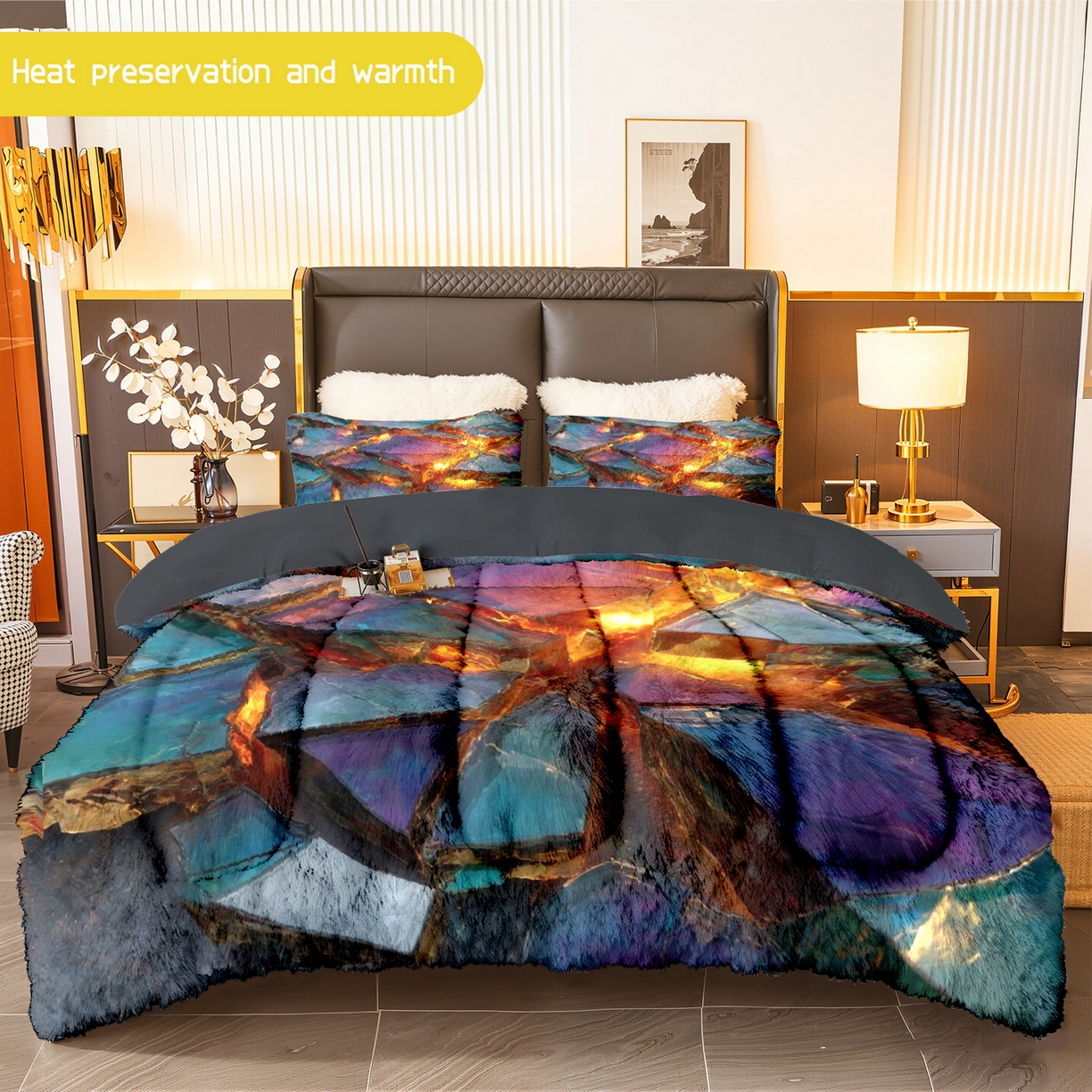 91家纺网 家纺一手货源 找家纺 （总）合纵跨境工厂 一件定制pod模式jit跨境180G牛奶绒被子三件套一件代发temu希音集采shein亚马逊24h发