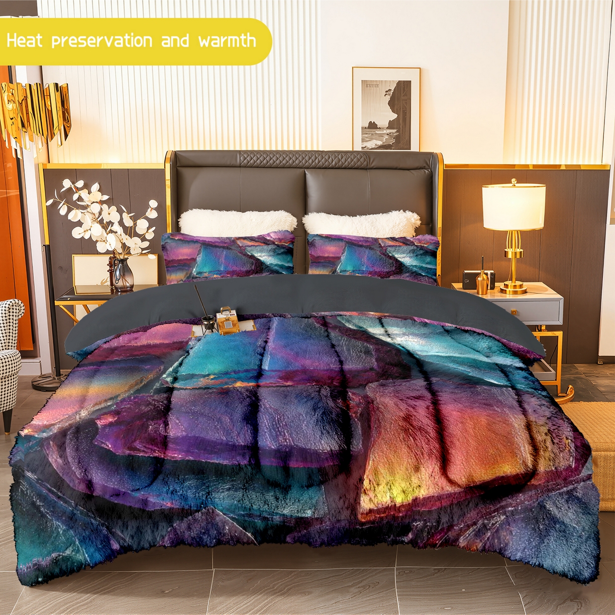 91家纺网 家纺一手货源 找家纺 （总）合纵跨境工厂 一件定制pod模式jit跨境180G牛奶绒被子三件套一件代发temu希音集采shein亚马逊24h发