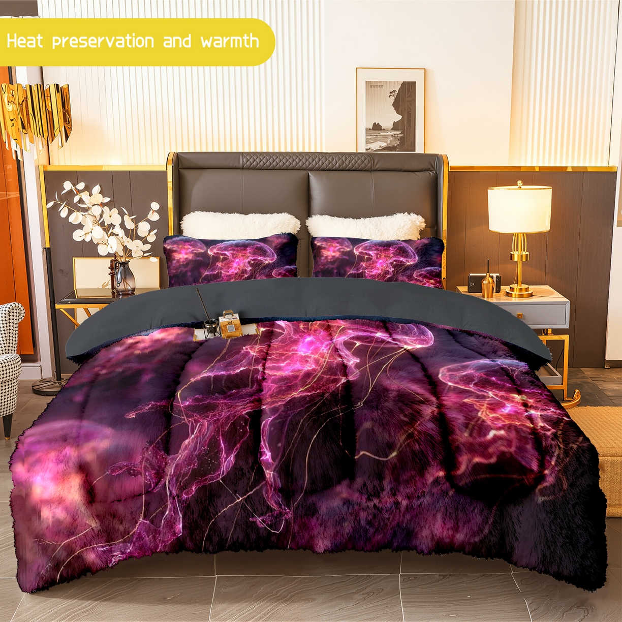 91家纺网 家纺一手货源 找家纺 （总）合纵跨境工厂 一件定制pod模式jit跨境180G牛奶绒被子三件套一件代发temu希音集采shein亚马逊24h发