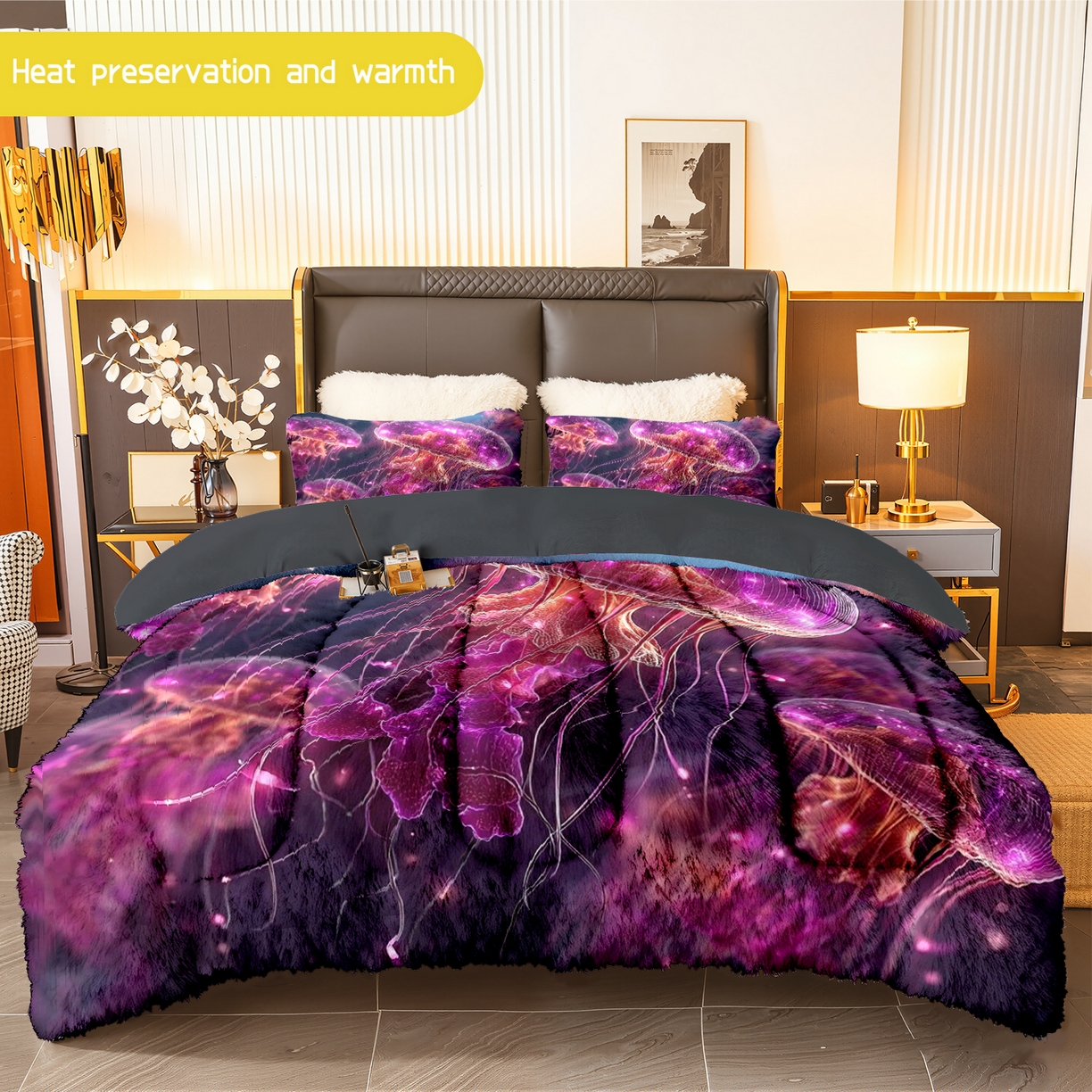 91家纺网 家纺一手货源 找家纺 （总）合纵跨境工厂 一件定制pod模式jit跨境180G牛奶绒被子三件套一件代发temu希音集采shein亚马逊24h发