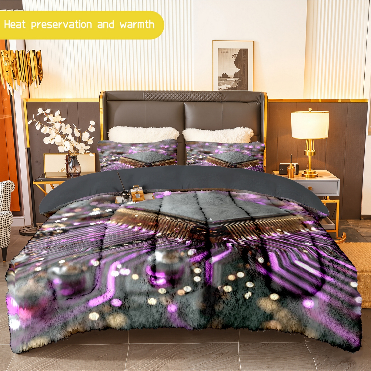 91家纺网 家纺一手货源 找家纺 （总）合纵跨境工厂 一件定制pod模式jit跨境180G牛奶绒被子三件套一件代发temu希音集采shein亚马逊24h发