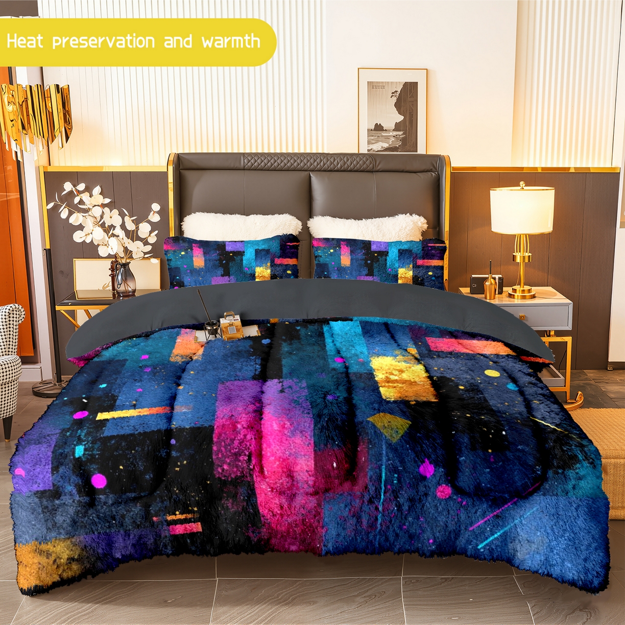 91家纺网 家纺一手货源 找家纺 （总）合纵跨境工厂 一件定制pod模式jit跨境180G牛奶绒被子三件套一件代发temu希音集采shein亚马逊24h发