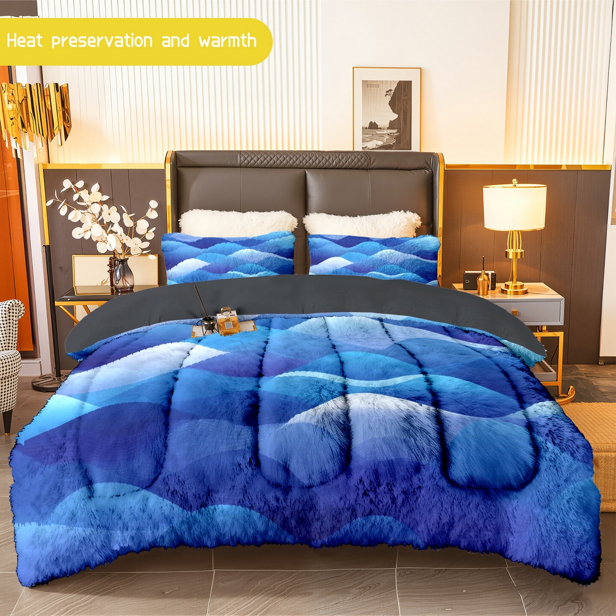 合纵跨境工厂 一件定制pod模式jit跨境180G牛奶绒被子三件套一件代发temu希音集采shein亚马逊24h发 015923377