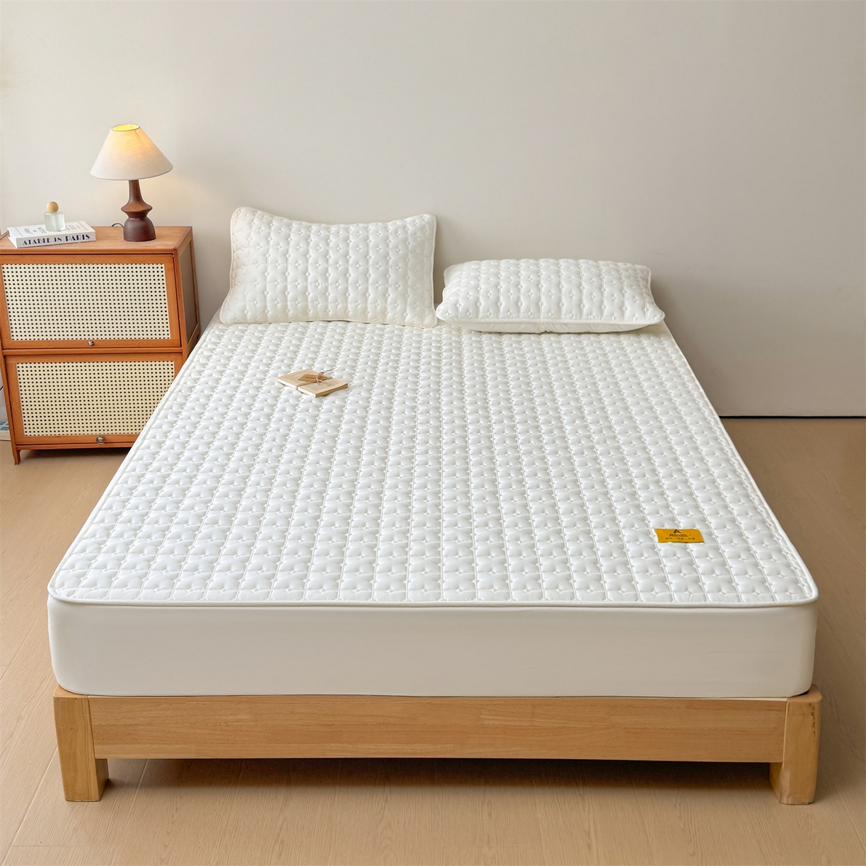 91家纺网 家纺一手货源 找家纺 （总）居眠 2025新款星禾-防水夹棉棉花床笠