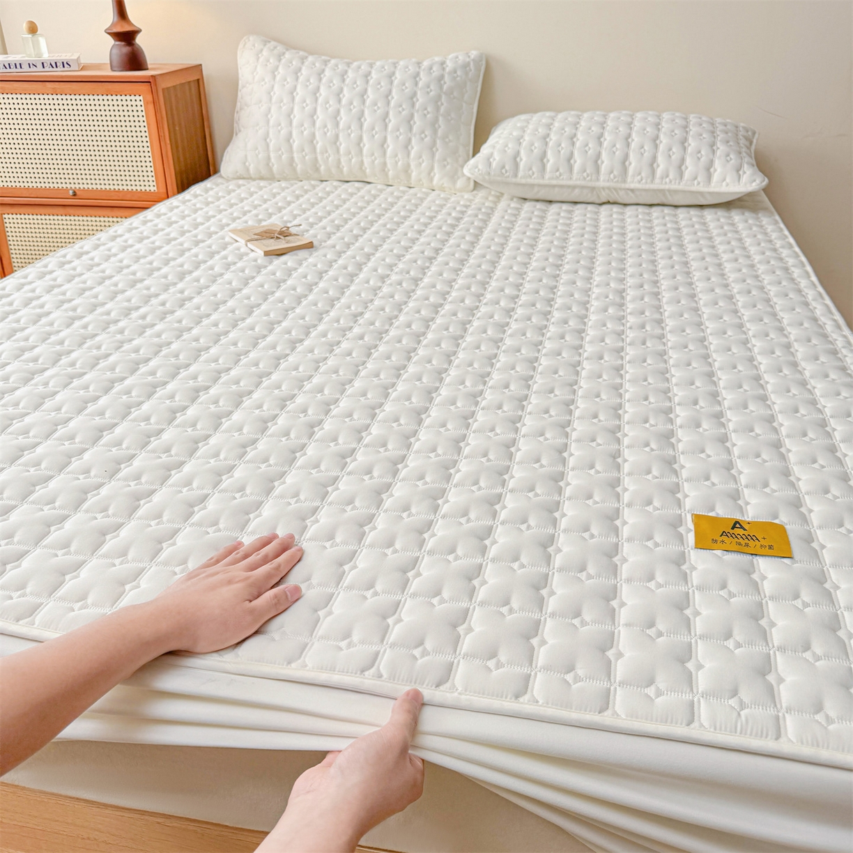 91家纺网 家纺一手货源 找家纺 （总）居眠 2025新款星禾-防水夹棉棉花床笠